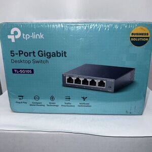 NEW‎ SEALED TP-Link TL-SG105, 5 Port Gigabit Unmanaged Ethernet Switch